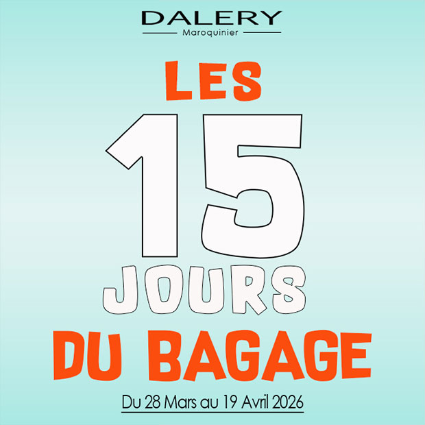 Du 28 Mars au 18 Avril 2026, les 15 JOURS DU BAGAGE arrivent : Des promotions sur un large choix de produits.